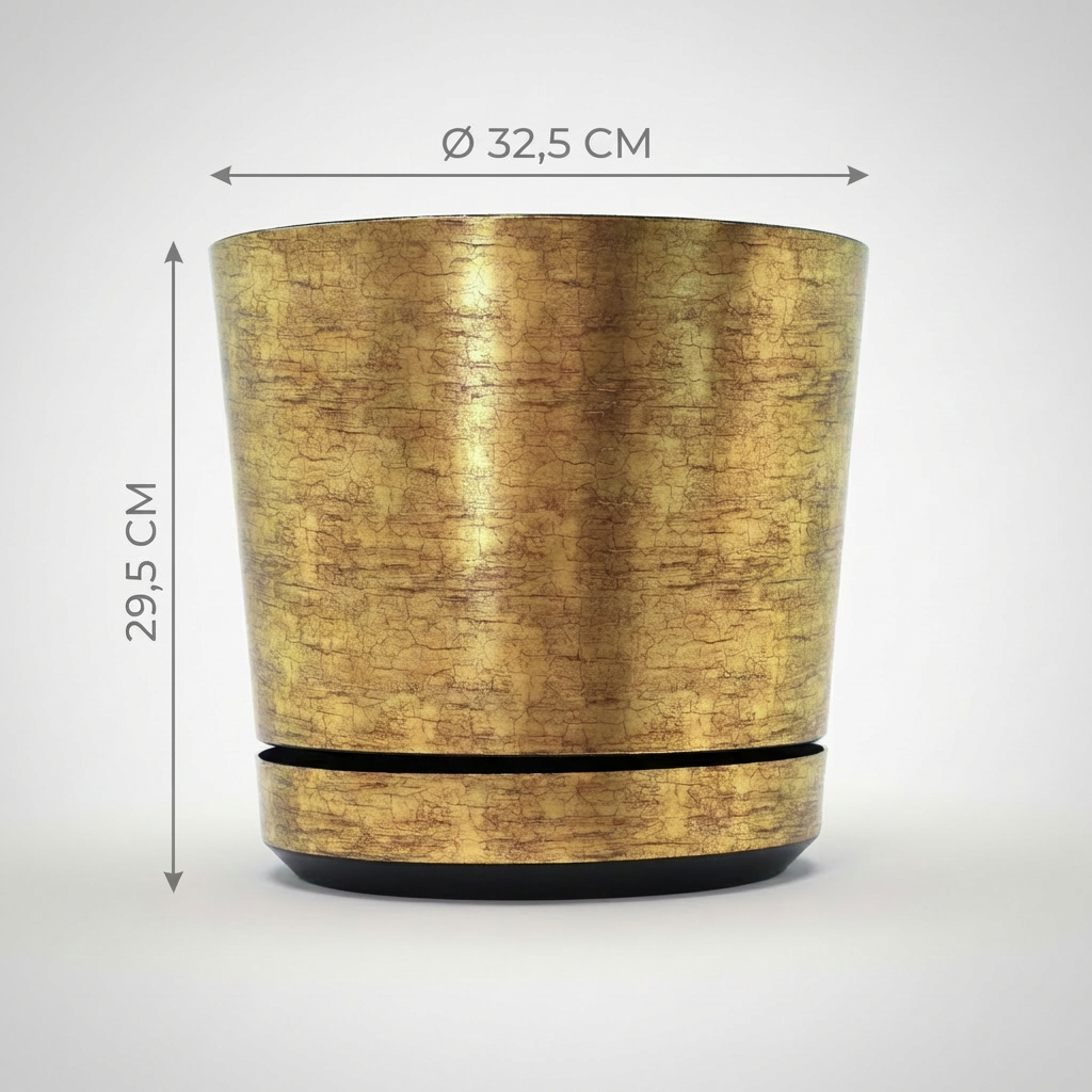 Blumentopf Ø32,5 cm ORO Metall Optik