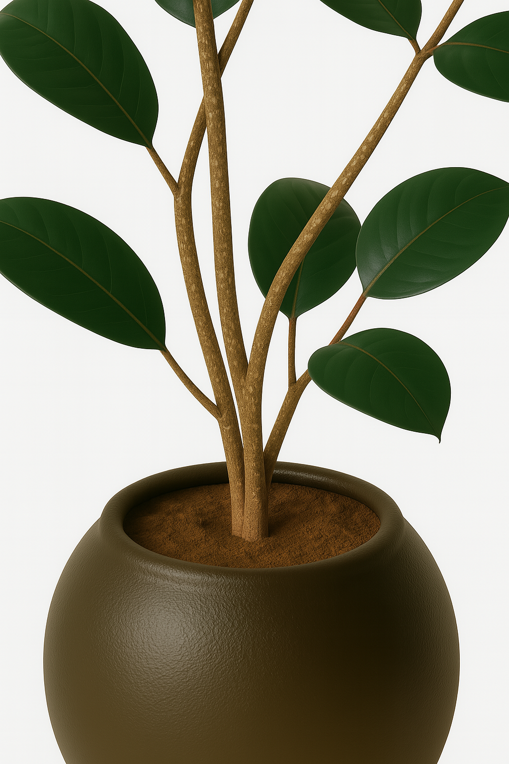 TropenTraum™ - Künstlicher Schwarz-Gold-Gummibaum