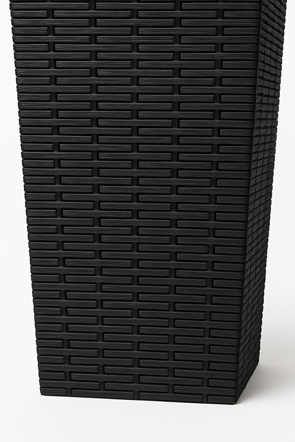 Set aus 2 Pflanzgefäßen aus Kunststoff mit Rattan-Struktur