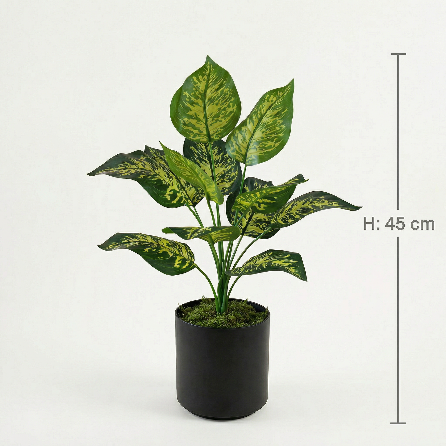 Künstliche Stiele Dieffenbachia Grün-Gelb 45 cm
