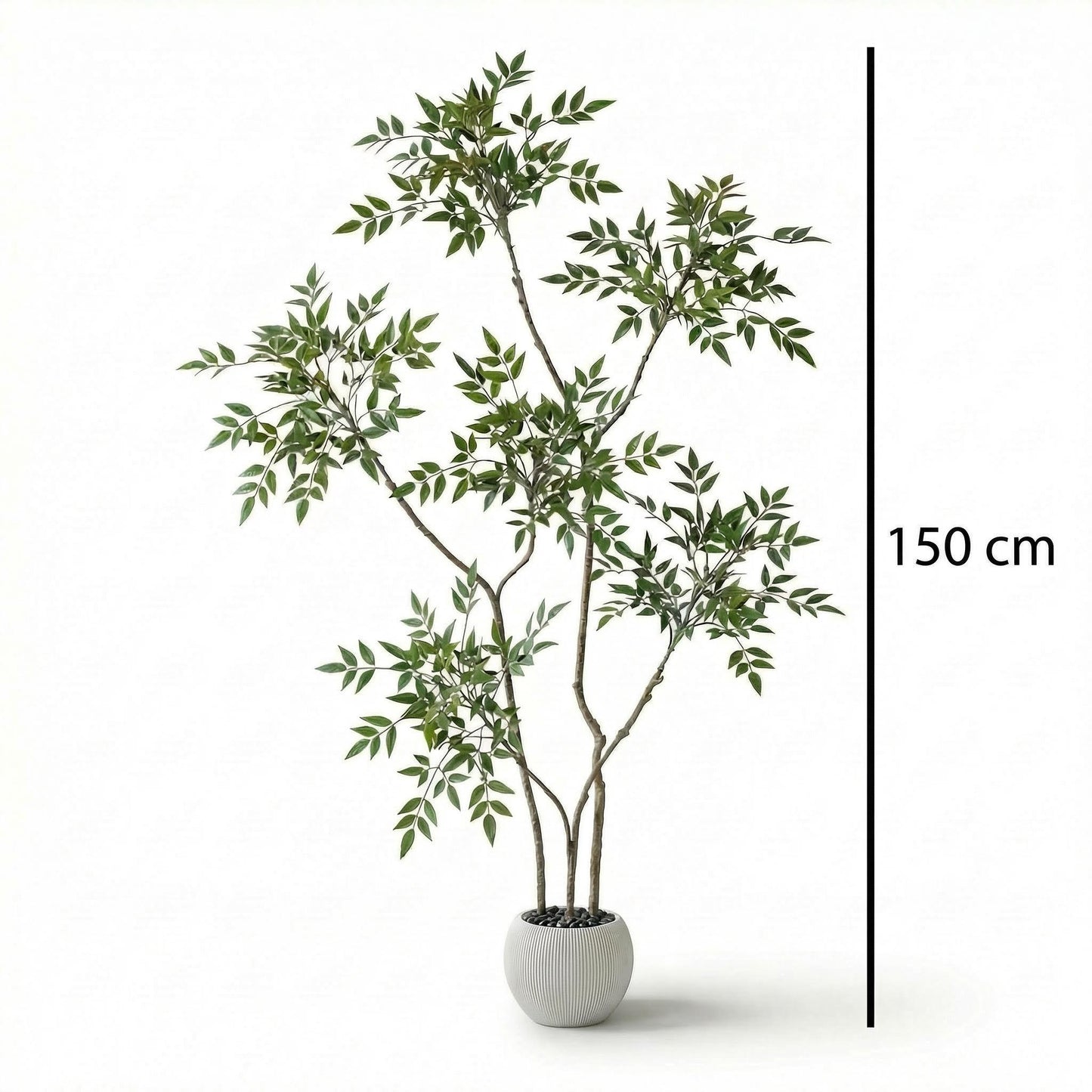 Künstlicher Nandina-Baum 150 cm mit Dekotopf