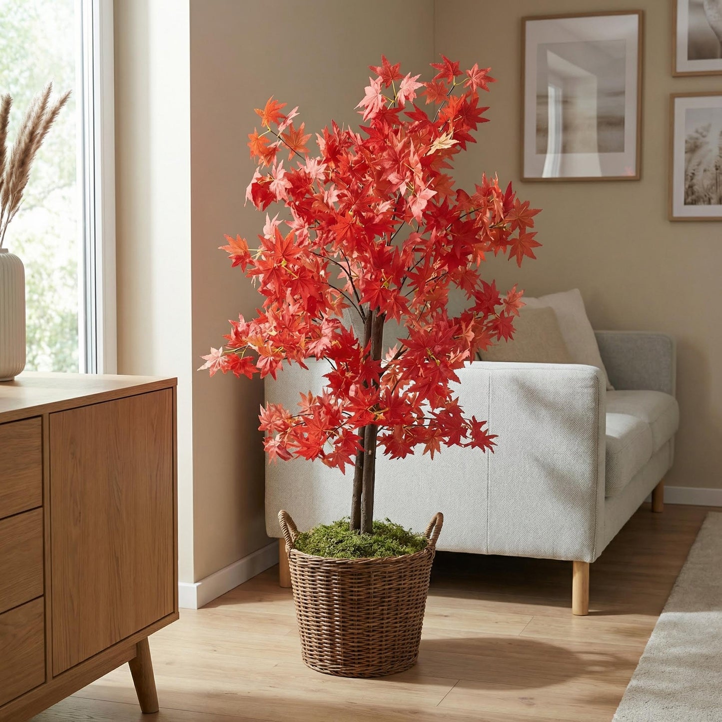 Künstlicher Japanischer Ahornbaum Rot 120 cm