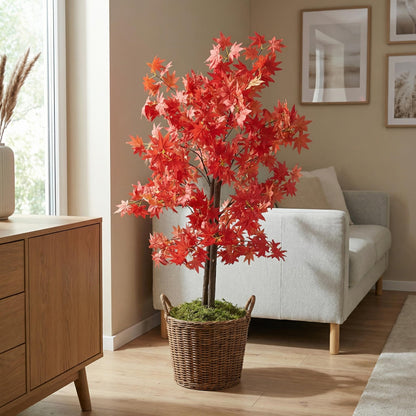 Künstlicher Japanischer Ahornbaum Rot 120 cm