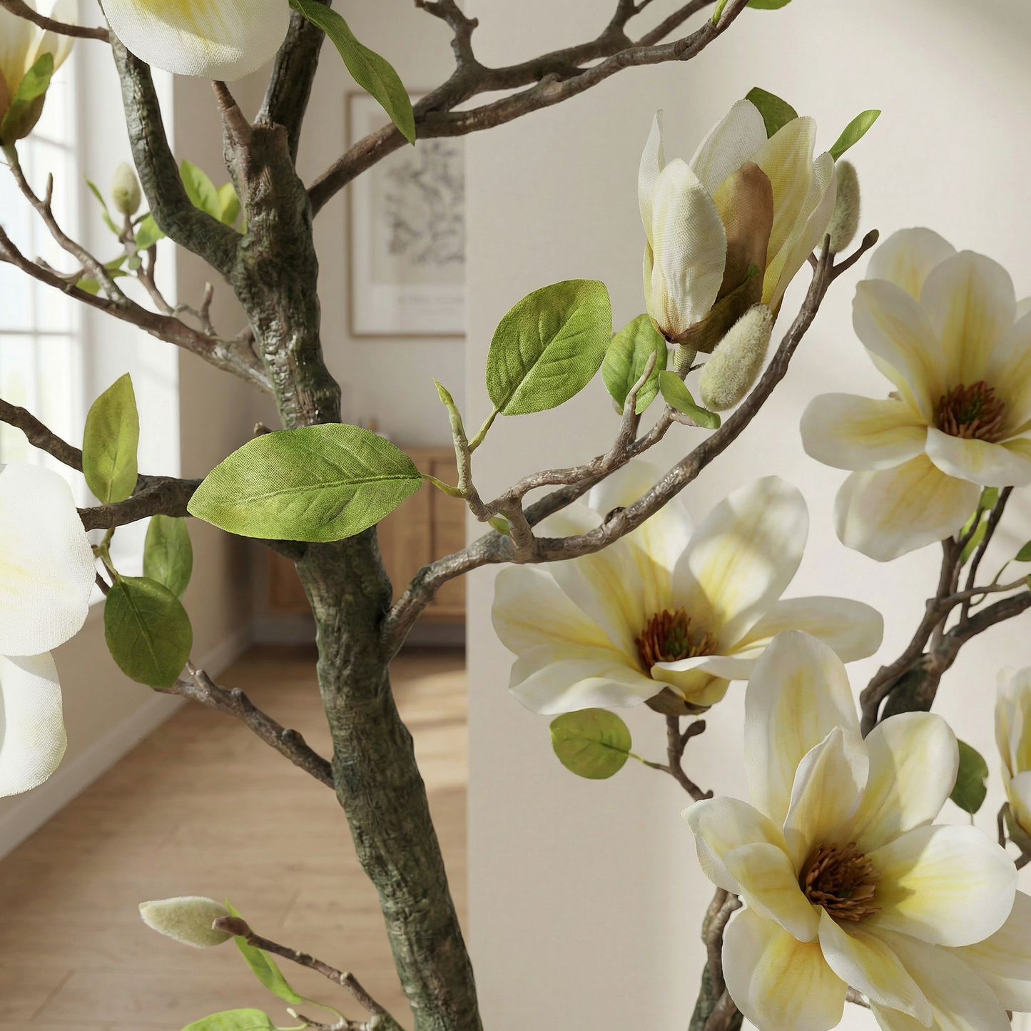 Künstlicher Magnolienbaum 120–180 cm mit Dekotopf