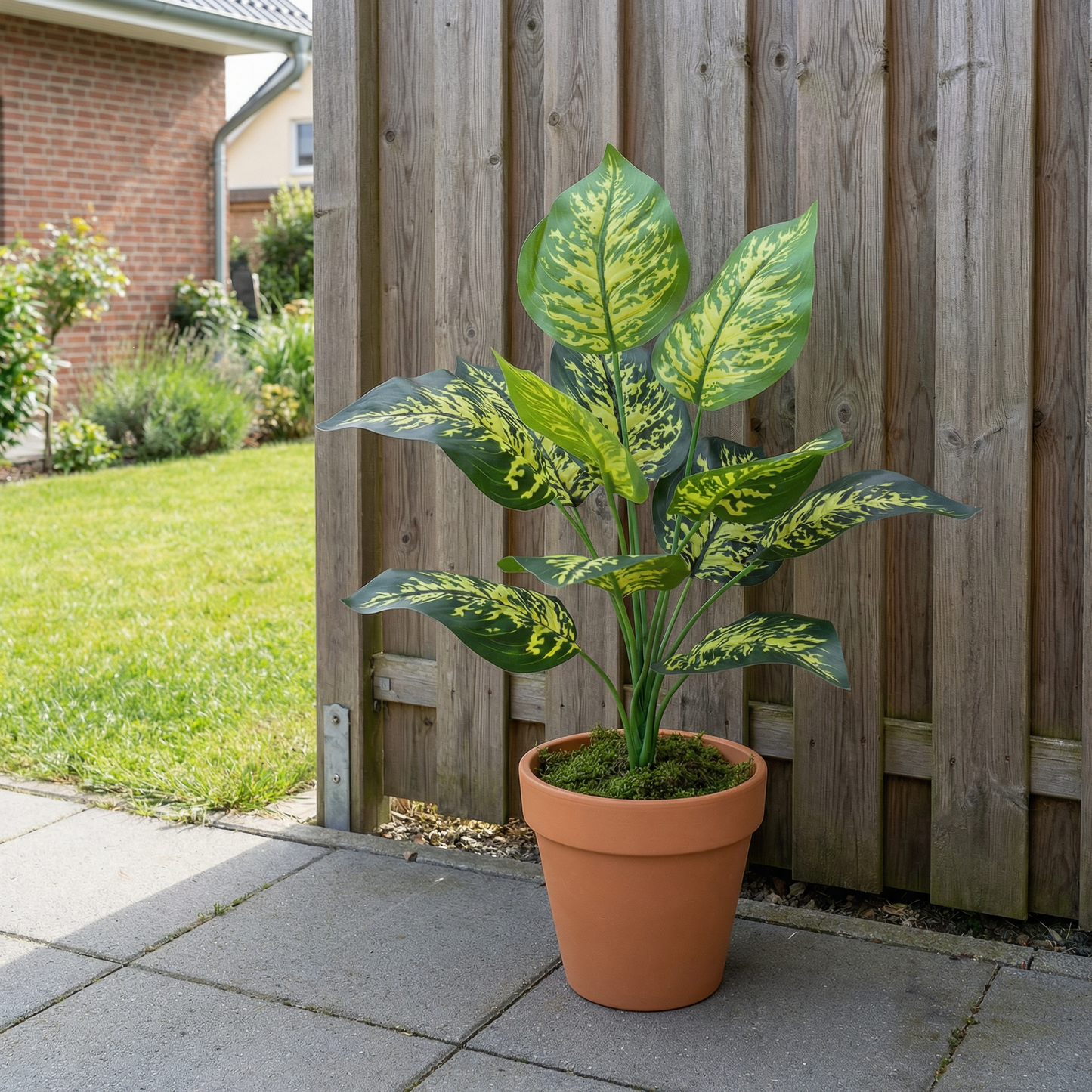 Künstliche Stiele Dieffenbachia Grün-Gelb 45 cm