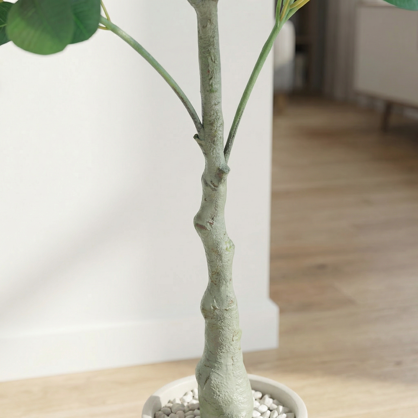 Künstlicher Plumeria-Baum Rosa 120 cm mit Dekotopf