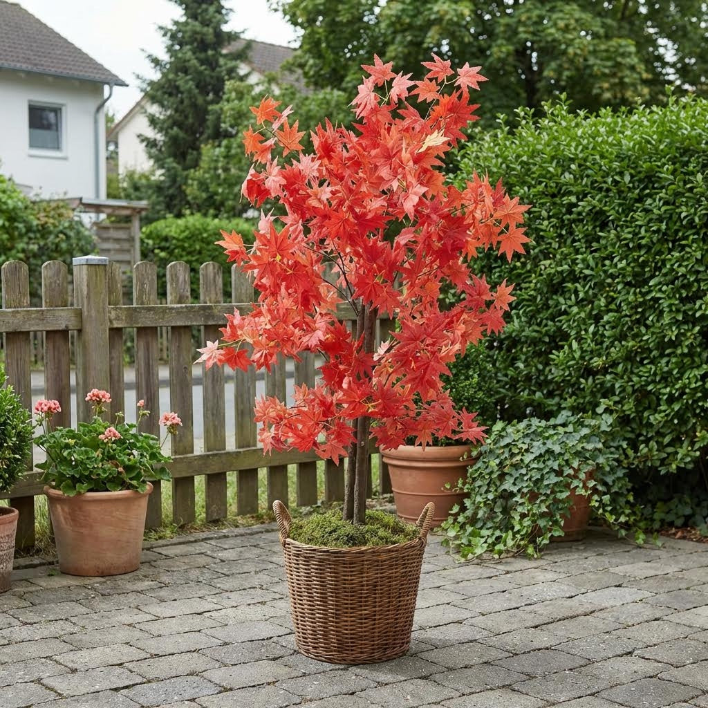 Künstlicher Japanischer Ahornbaum Rot 120 cm