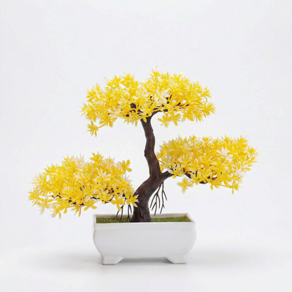 Künstlicher Blüten-Bonsai 20 cm mit Dekotopf