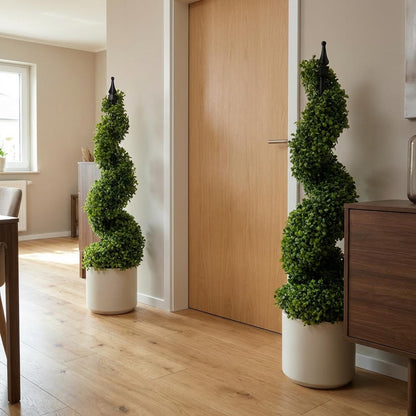 Künstlicher Buchsbaum in Spiralform 90 cm (2er-Set)
