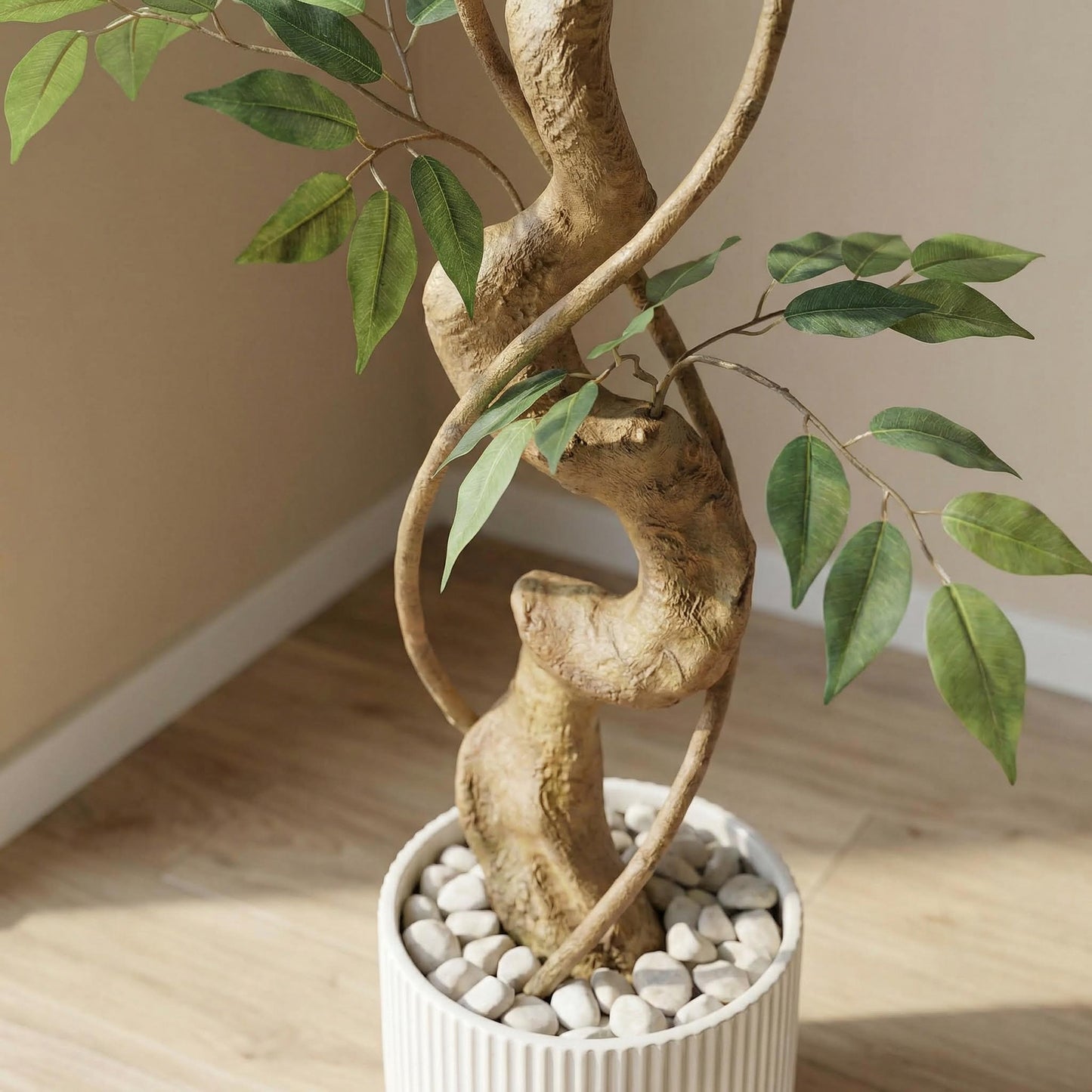 Künstlicher Ficusbaum 120–150 cm mit Dekotopf
