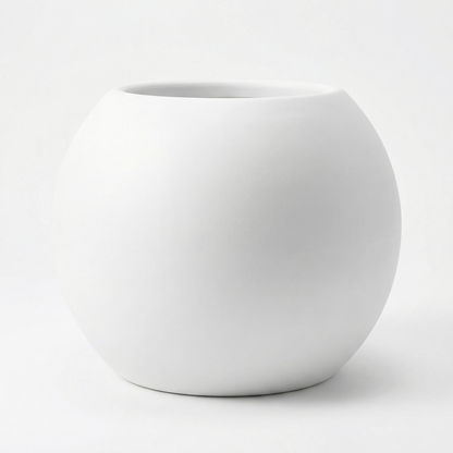 Blumentopf Ø40 cm Kugelform Weiß PLENA