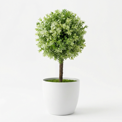 Kunstmatige mini-bolboom 27 cm met sierpot