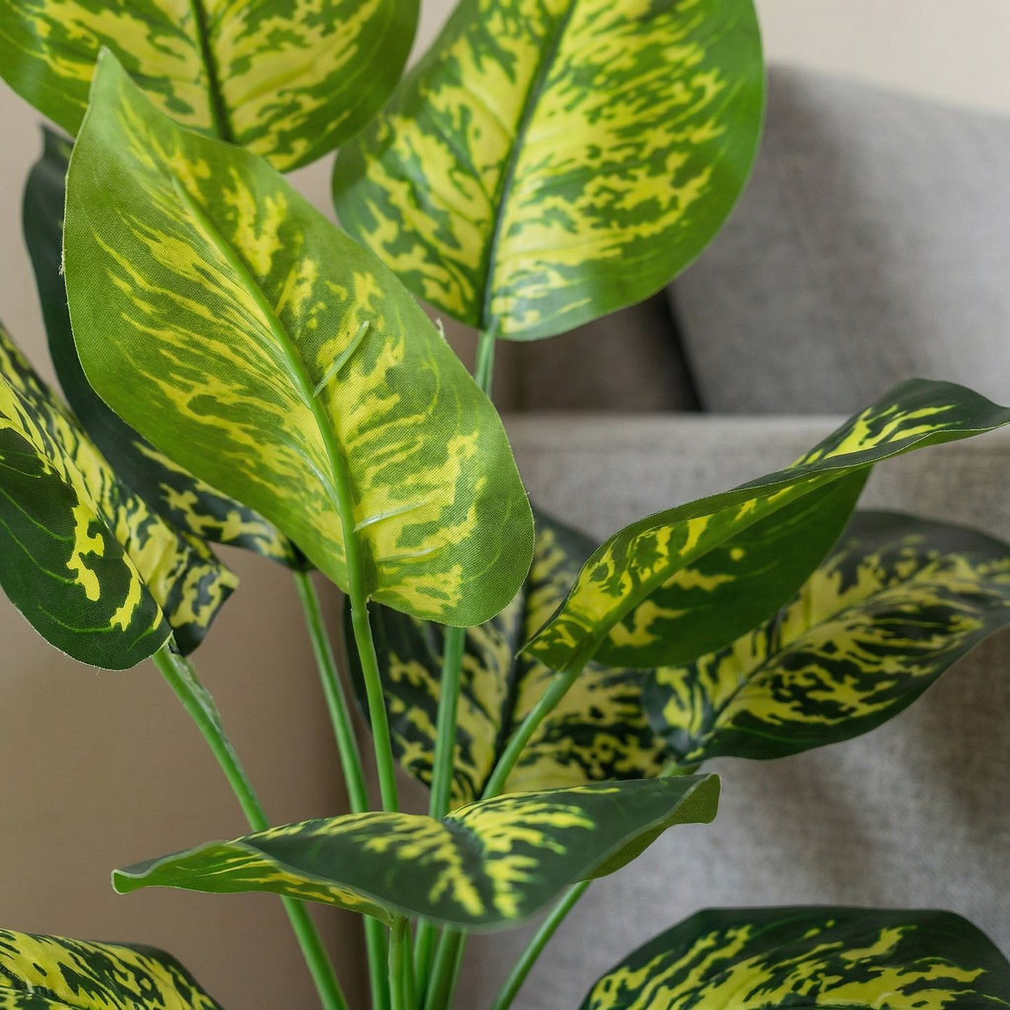 Künstliche Stiele Dieffenbachia Grün-Gelb 45 cm