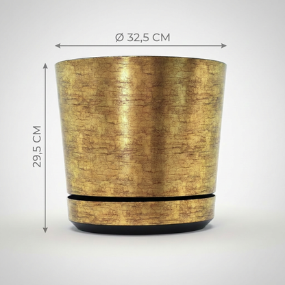 Blumentopf Ø32,5 cm ORO Metall Optik