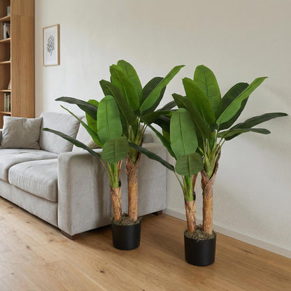 Künstliche Bananenpflanzen 120 cm (2er-Set)