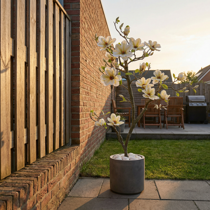 Künstlicher Magnolienbaum 120–180 cm mit Dekotopf