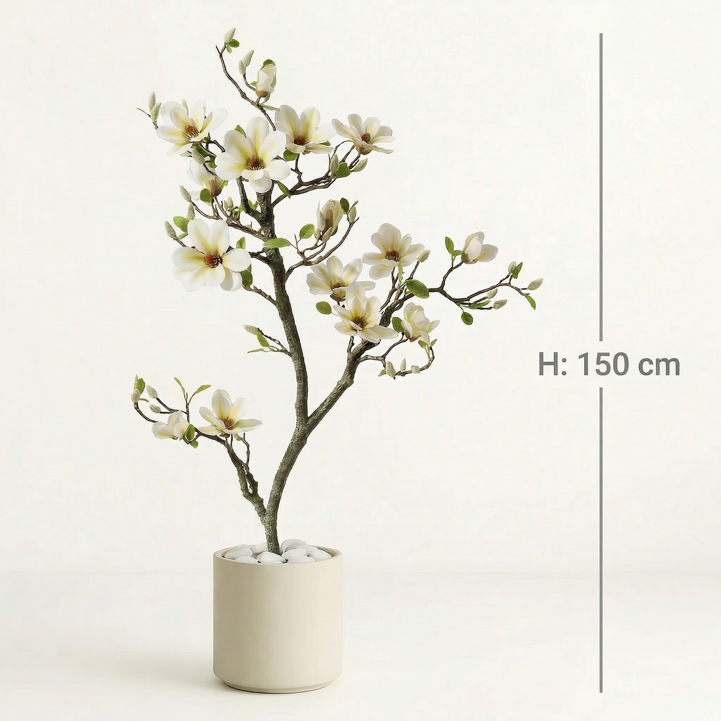 Künstlicher Magnolienbaum 120–180 cm mit Dekotopf