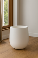 Minimalistischer runder Blumentopf aus Kunstharz