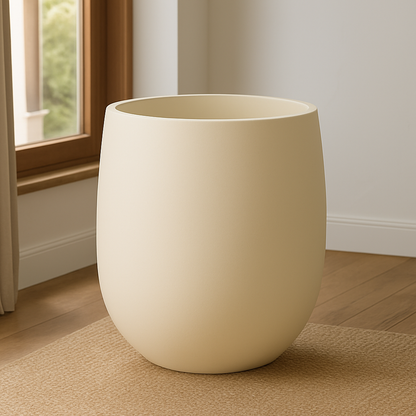 Minimalistischer runder Blumentopf aus Kunstharz