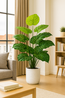 TropenTraum™-  Künstliches grün geädertes Laubblatt