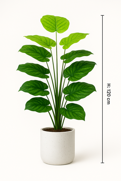 TropenTraum™-  Künstliches grün geädertes Laubblatt