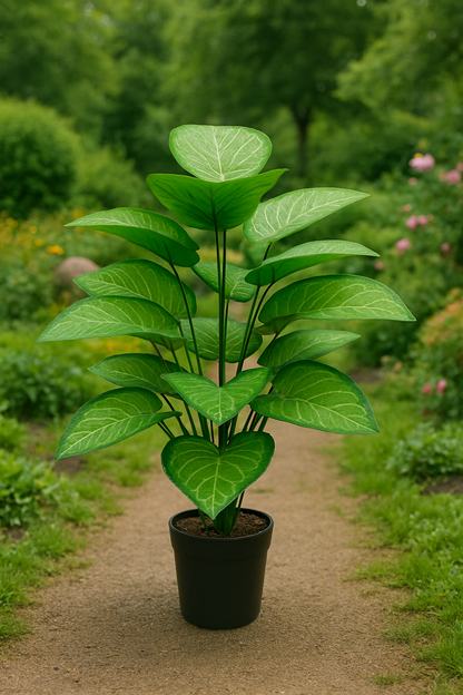 TropenTraum™- Taro Blatt gefälschte grüne Topfpflanze