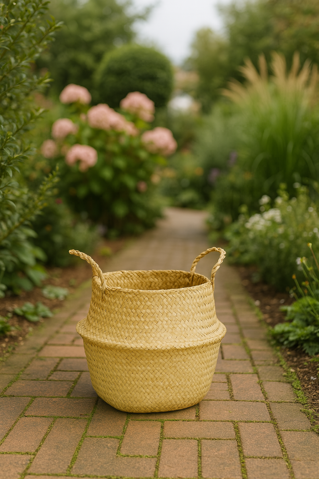 Gewebter Boho-Seegraskorb