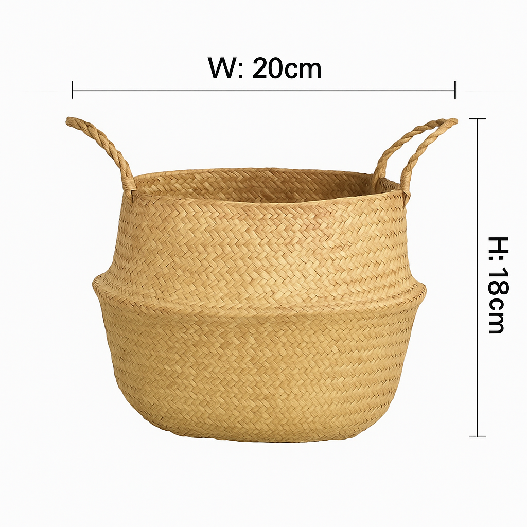 Gewebter Boho-Seegraskorb