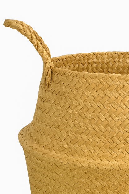 Gewebter Boho-Seegraskorb