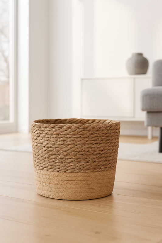 Handgefertigter geflochtener Gipskorb