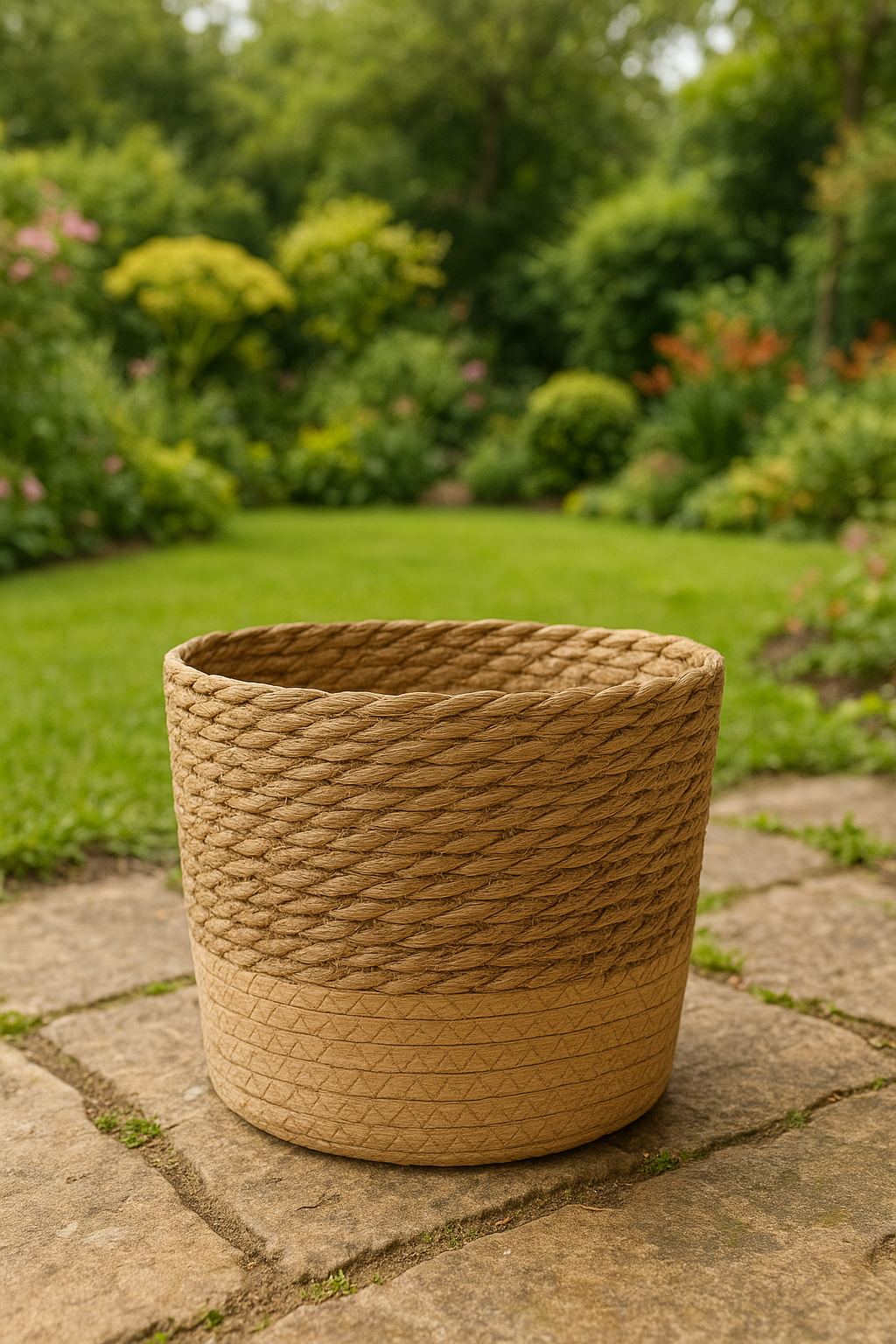 Handgefertigter geflochtener Gipskorb