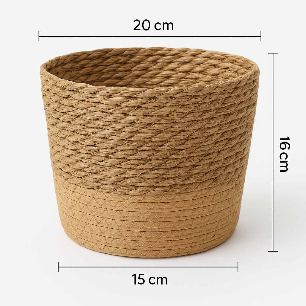 Handgefertigter geflochtener Gipskorb