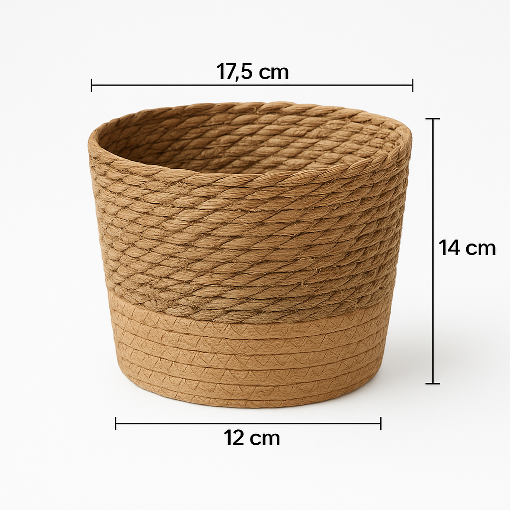 Handgefertigter geflochtener Gipskorb