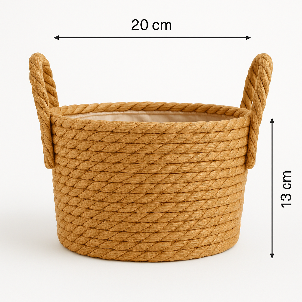 Handgefertigter Bambuskorb-Pflanzkübel