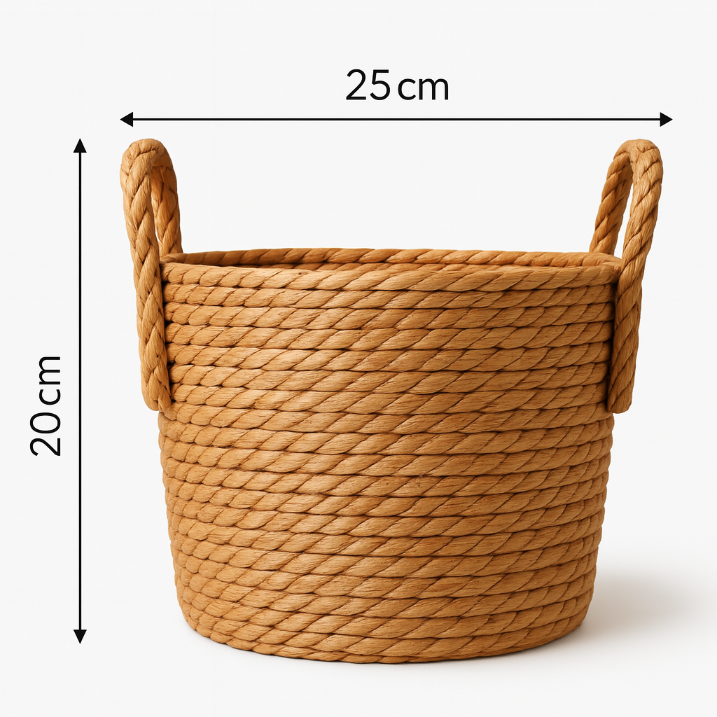 Handgefertigter Bambuskorb-Pflanzkübel