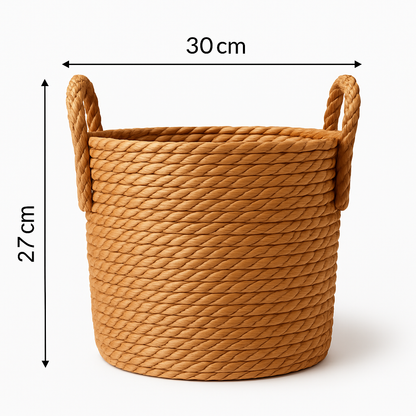Handgefertigter Bambuskorb-Pflanzkübel