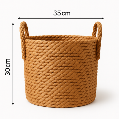 Handgefertigter Bambuskorb-Pflanzkübel