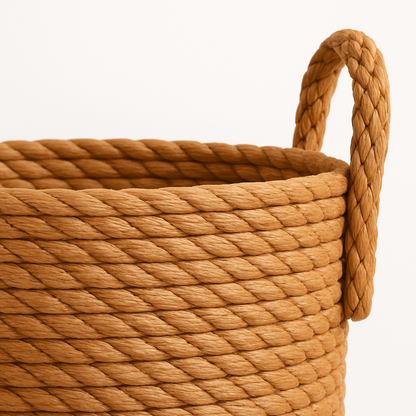 Handgefertigter Bambuskorb-Pflanzkübel