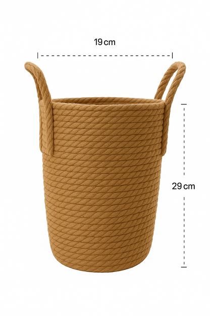 Handgewebter Rattan-Blumentopf