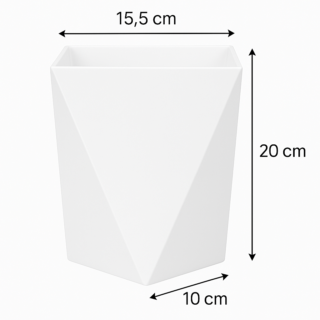 Moderner geometrischer weißer Pflanzkübel