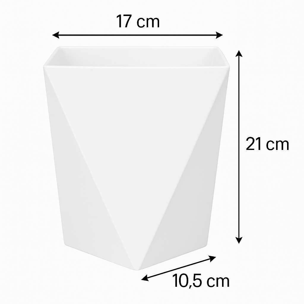 Moderner geometrischer weißer Pflanzkübel