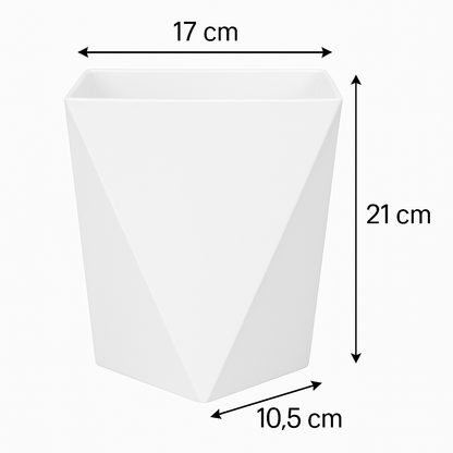 Moderner geometrischer weißer Pflanzkübel