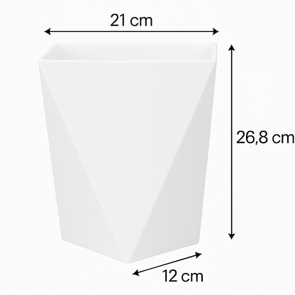 Moderner geometrischer weißer Pflanzkübel