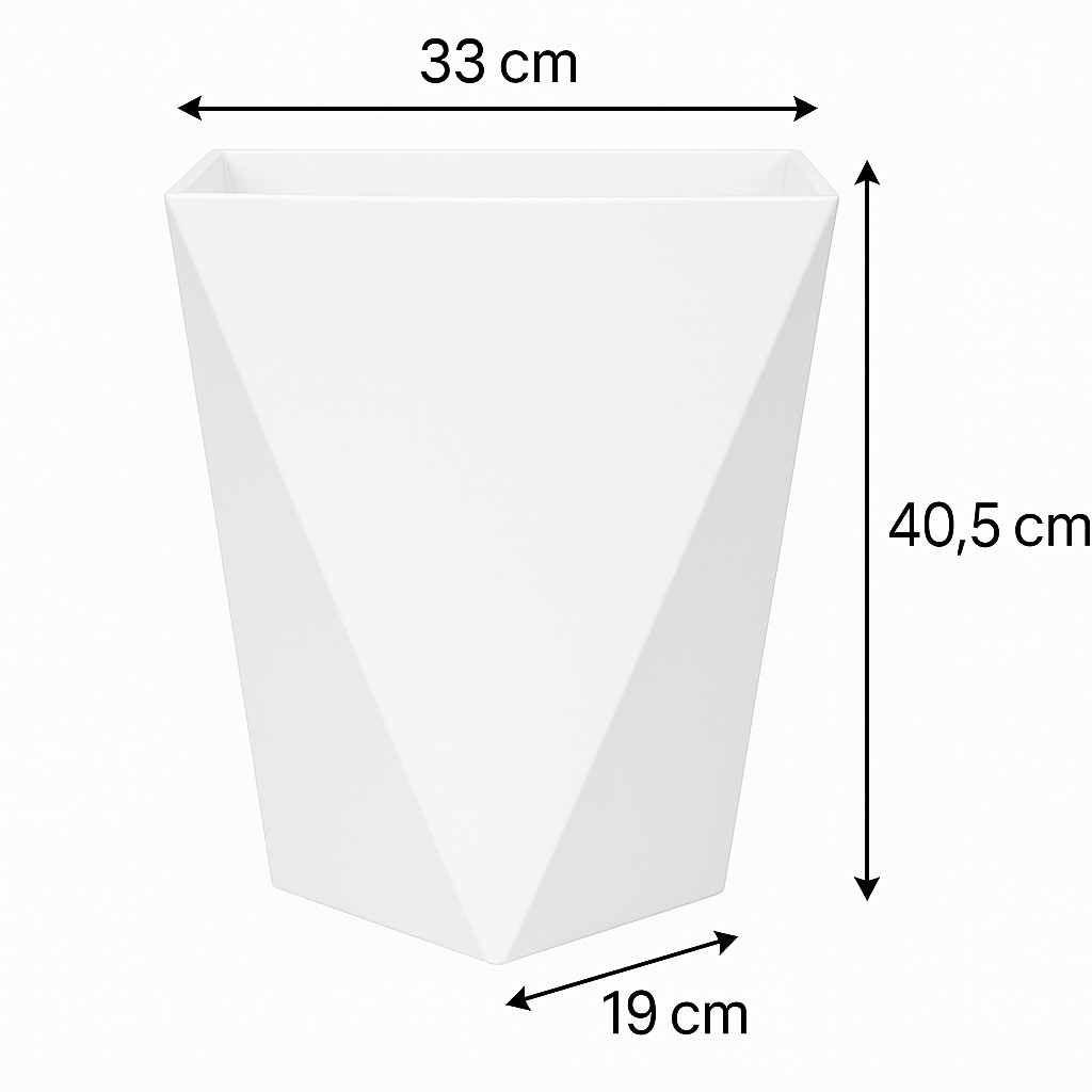 Moderner geometrischer weißer Pflanzkübel