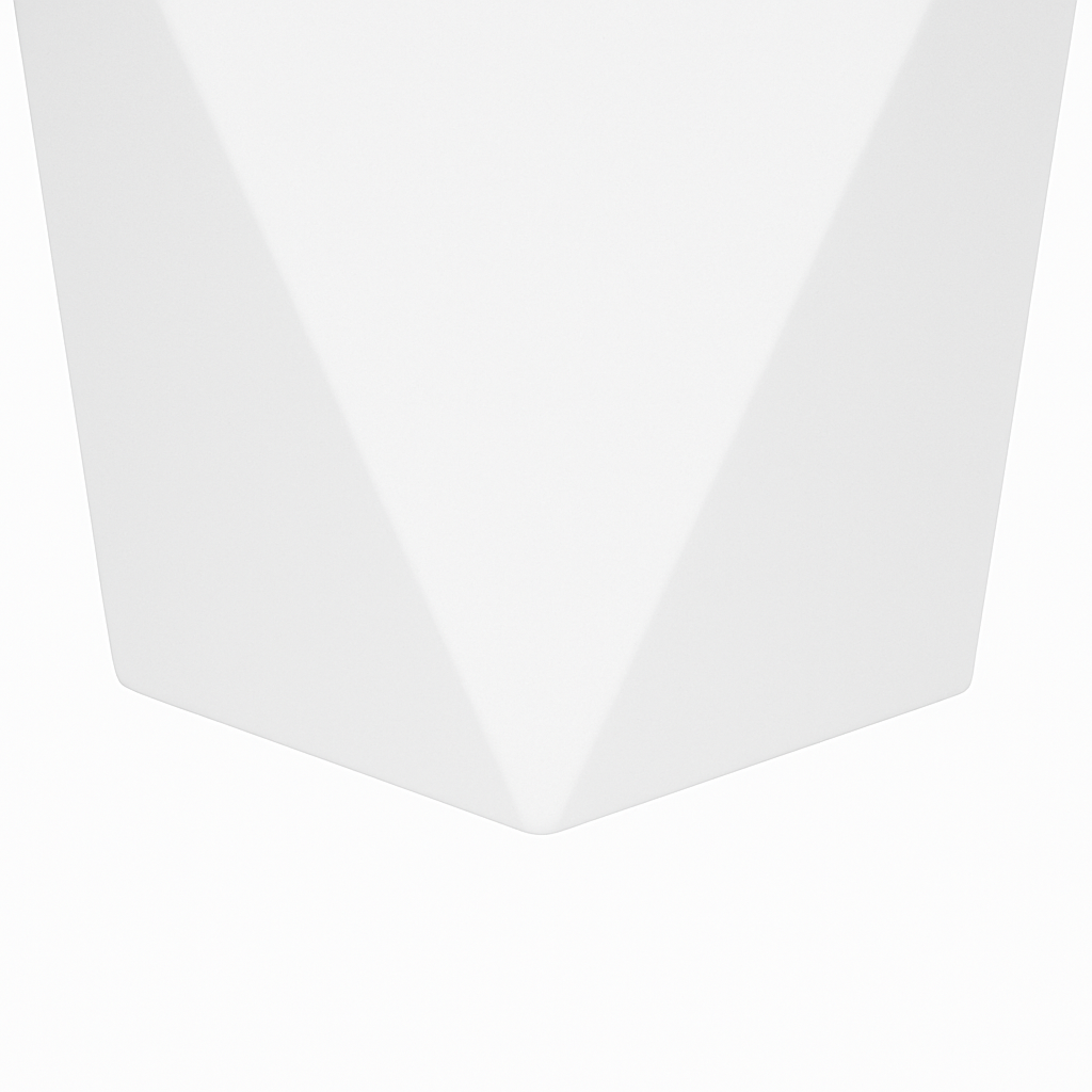 Moderner geometrischer weißer Pflanzkübel