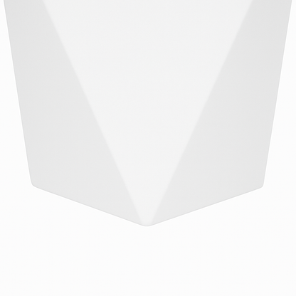 Moderner geometrischer weißer Pflanzkübel