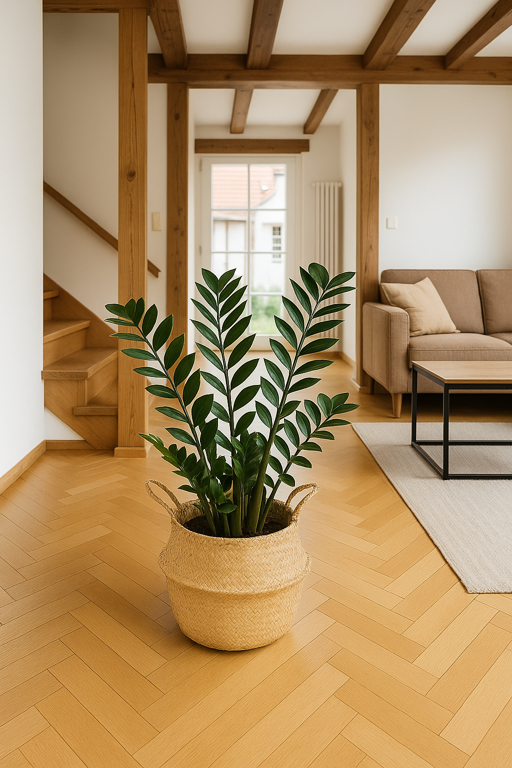 Gewebter Boho-Seegraskorb