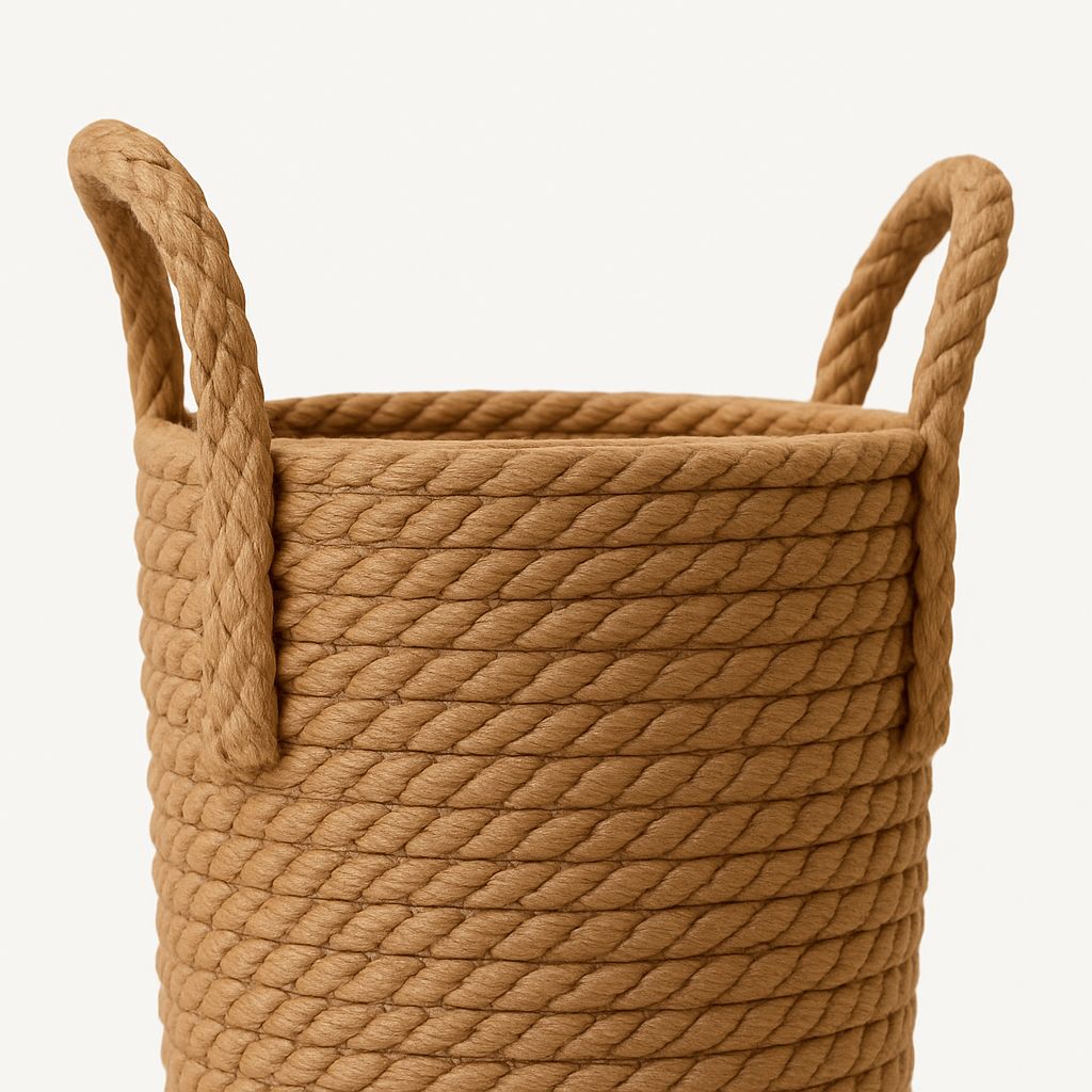 Handgewebter Rattan-Blumentopf