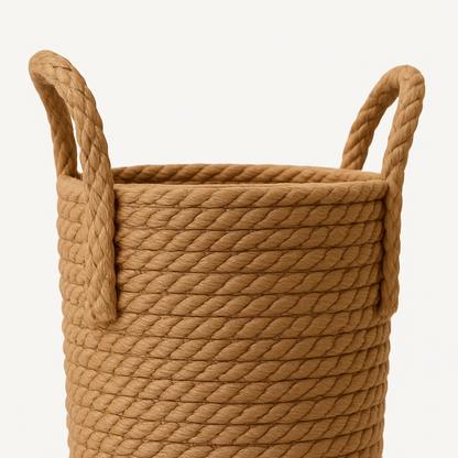 Handgewebter Rattan-Blumentopf