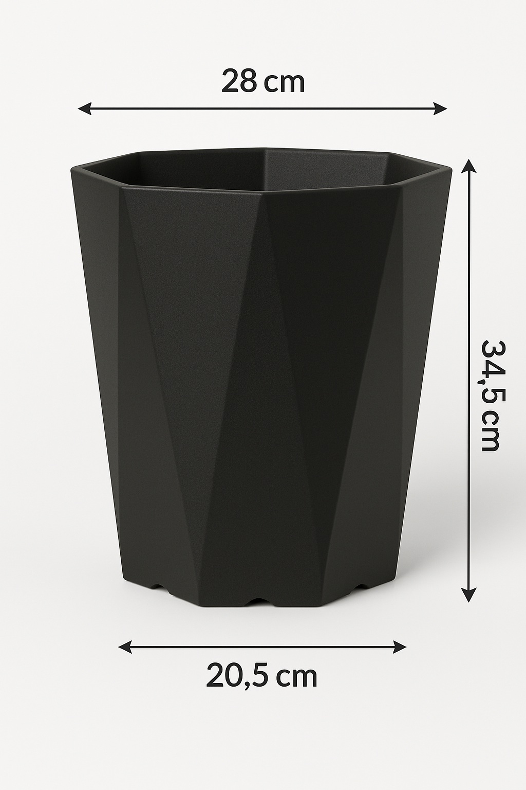 Diamant-Kunstharz-Blumentopf